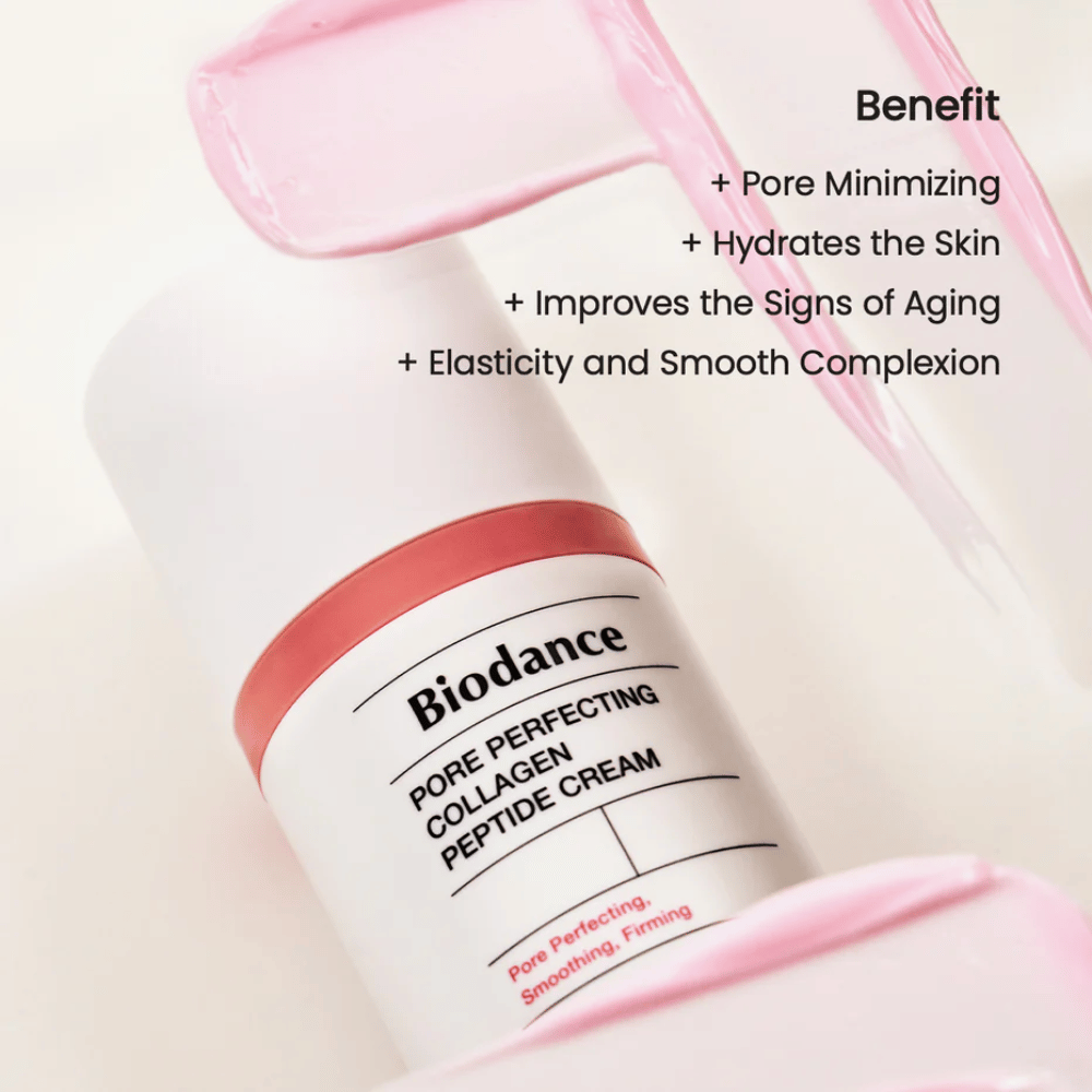 Biodance Pore Perfecting Collagen Peptide Cream consistência – creme facial para redução de poros e firmeza com colágeno