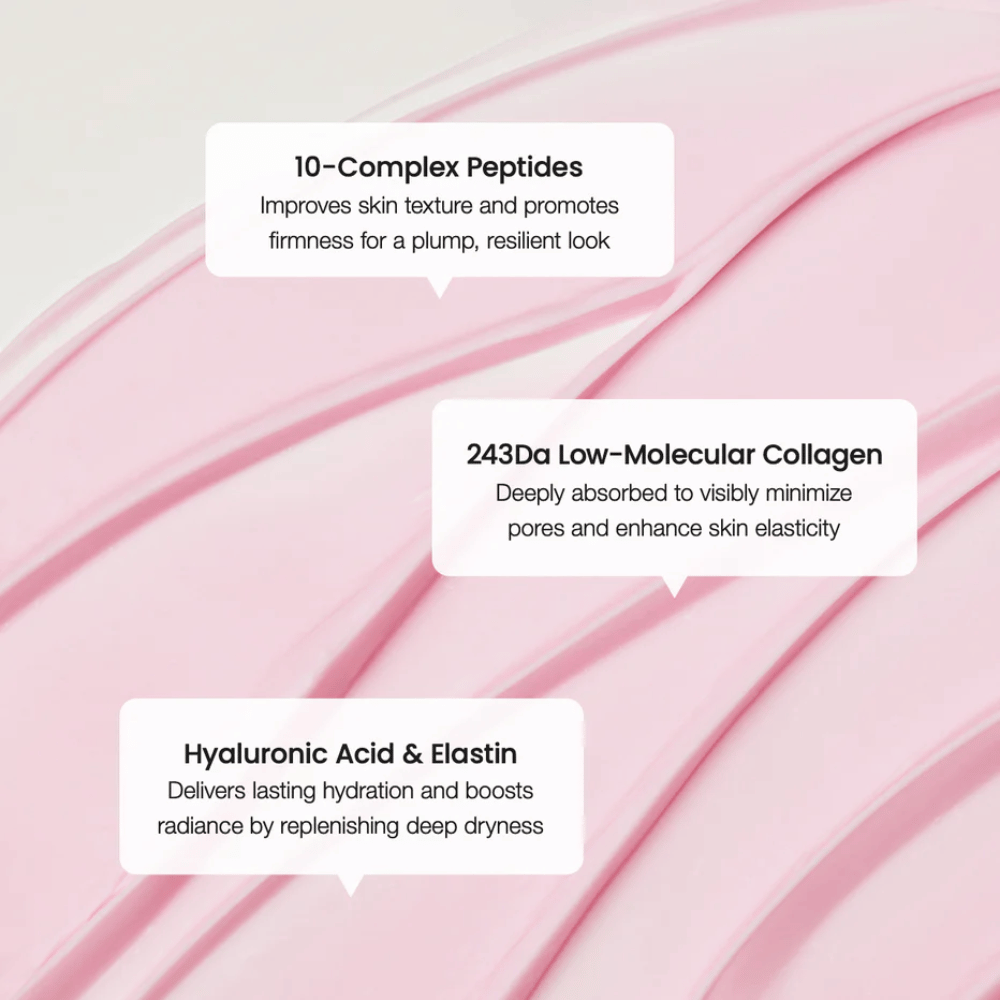Biodance Creme de Colágeno com Peptídeos com complexo de 10 peptídeos, colágeno de baixa molécula e ácido hialurônico para melhorar a elasticidade e hidratação profunda