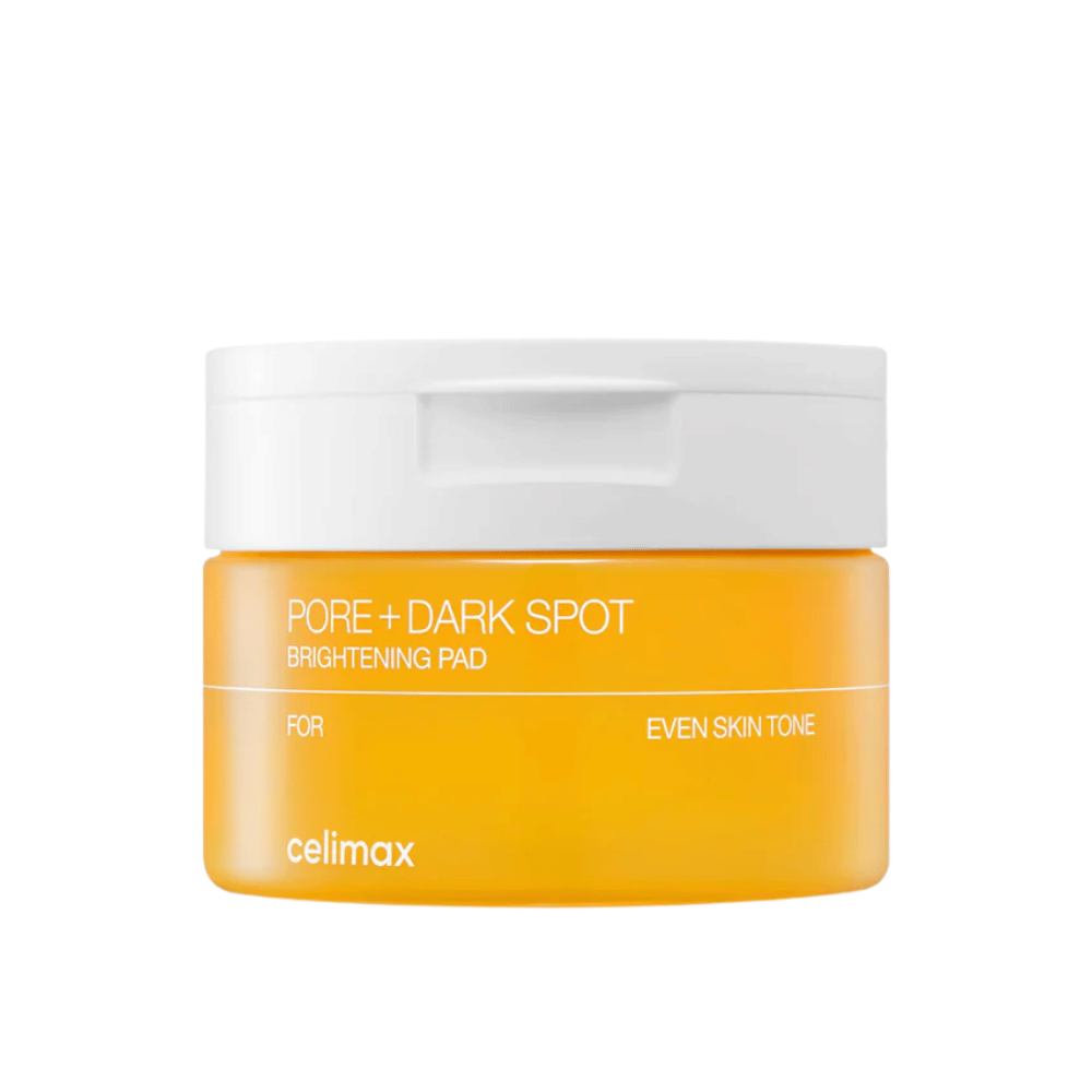 Celimax Pore + Dark Spot Brightening Pad – almofadas coreanas de iluminação para pele com tom irregular, poros e pigmentação.