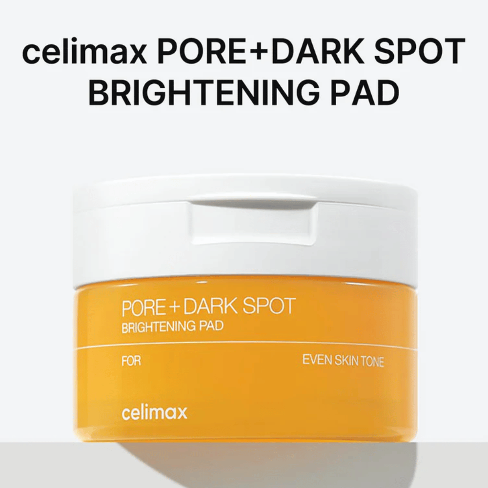 Celimax Pore + Dark Spot Brightening Pad – almofadas de cuidados com a pele que reduzem manchas escuras, limpam poros e proporcionam um tom de pele uniforme.