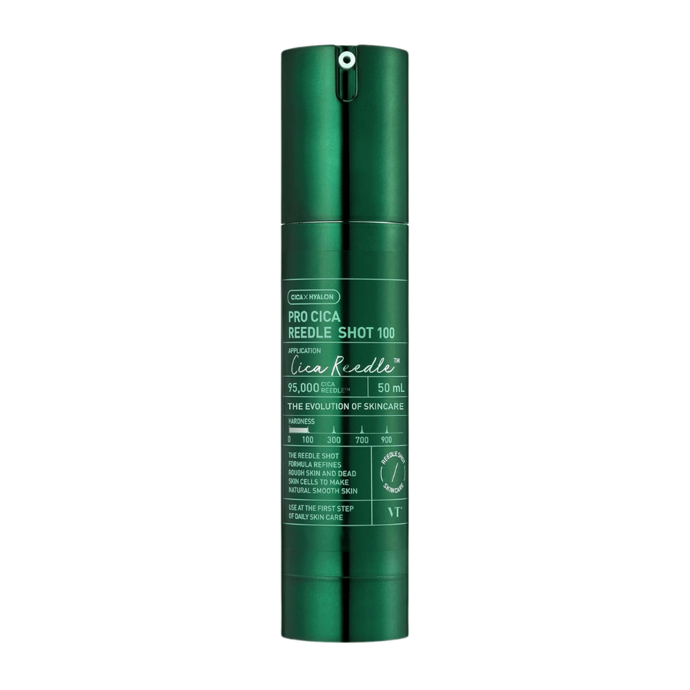 VT Cosmetics Pro Cica Reedle Shot 100 50 ml de sérum calmante com tecnologia CICA Reedle para pele sensível e irritada