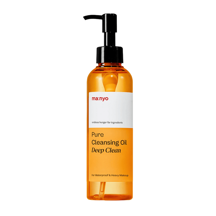 ma:nyo Pure Cleansing Oil Deep Clean imagem do produto – óleo de limpeza coreano desenvolvido para remover protetor solar, maquiagem e excesso de sebo.