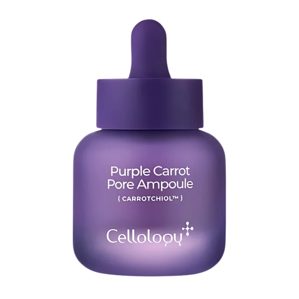 Cellology Purple Carrot Pore Ampoule com Carrotchiol – ampola coreana para cuidado dos poros e textura de pele mais uniforme.
