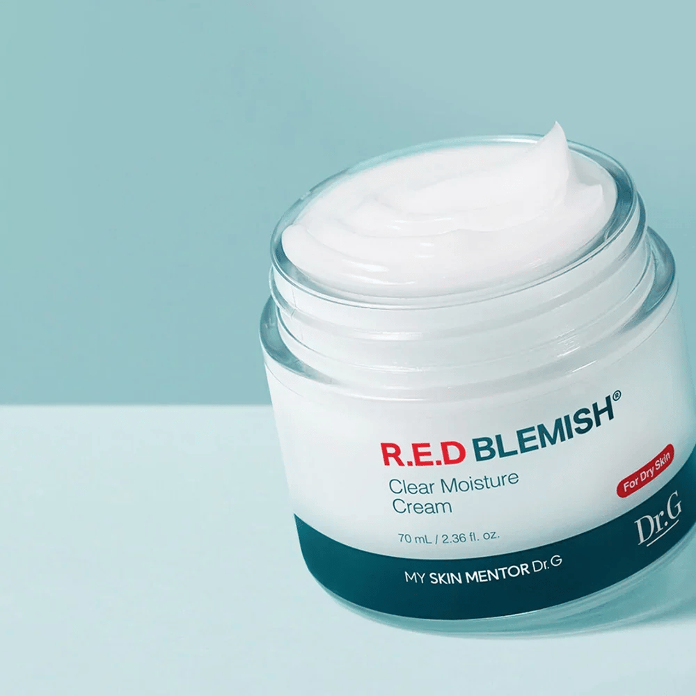 Dr.G R.E.D Blemish Clear Moisture Cream 70 ml – creme de rosto coreano para pele seca.