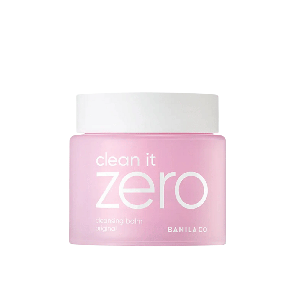 Um frasco Clean It Zero Cleansing Balm Original 180ml em fundo branco, que promove o bálsamo de limpeza original de BANILA CO para cuidados com a pele.