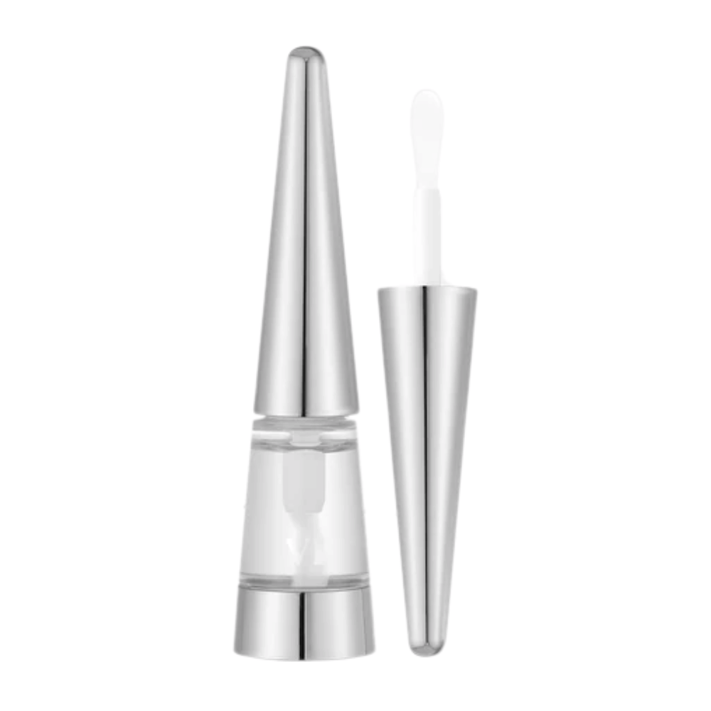 Close-up de VT Cosmetics Reedle Shot Lip Plumper Beginner com aplicador, um sérum labial vegano que proporciona efeito de aumento, brilho e hidratação.