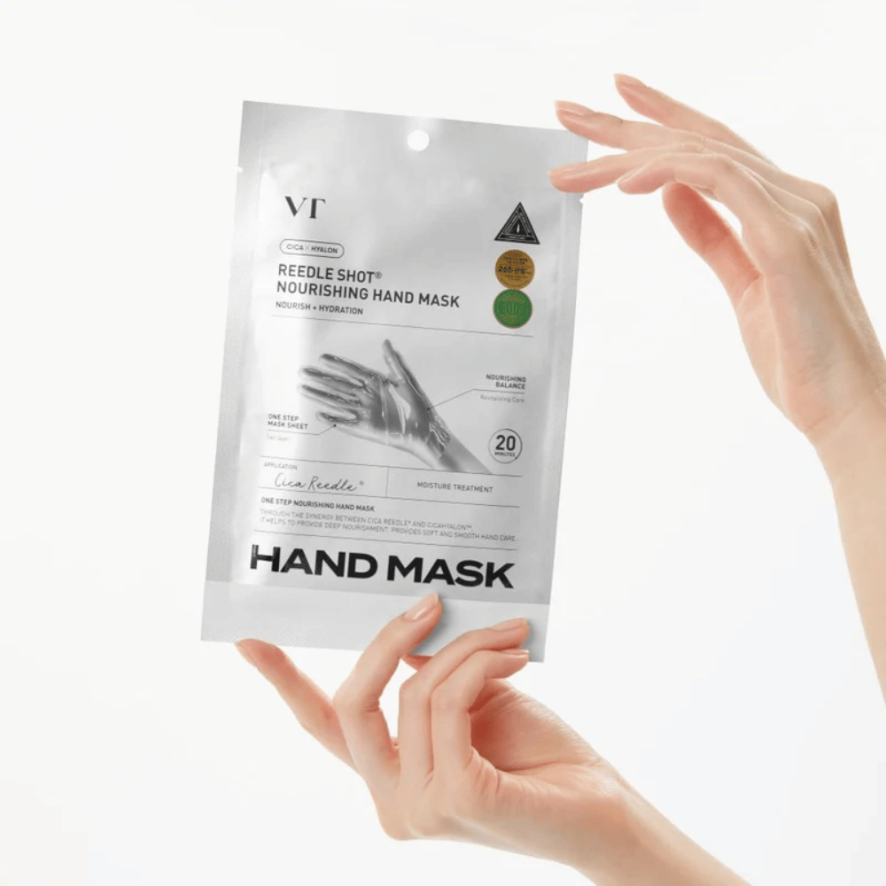 VT Cosmetics Reedle Shot Nourishing Hand Mask máscara de mãos hidratante com CICA e ácido hialurónico para mãos secas