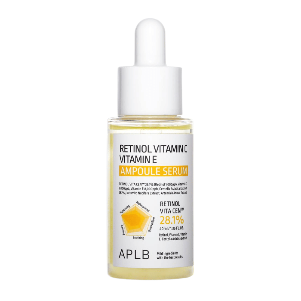 APLB Retinol Vitamin C Vitamin E Ampoule Serum imagem do produto de 40 ml sobre fundo branco