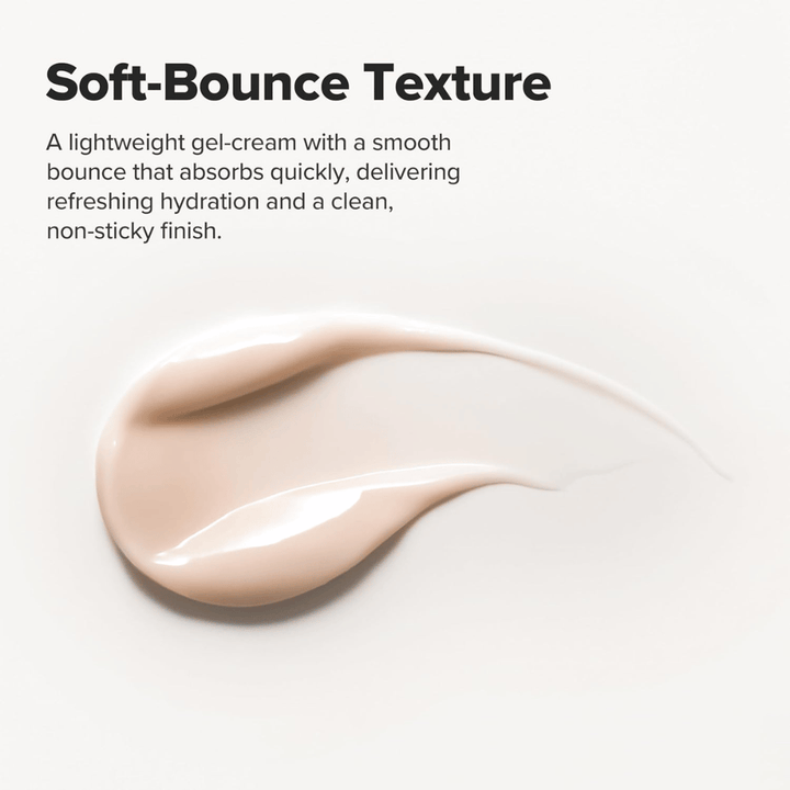 Beauty of Joseon Revive Firming Moisturizer textura de gel cremosa que é rapidamente absorvida e deixa a pele hidratada com luminosidade natural.