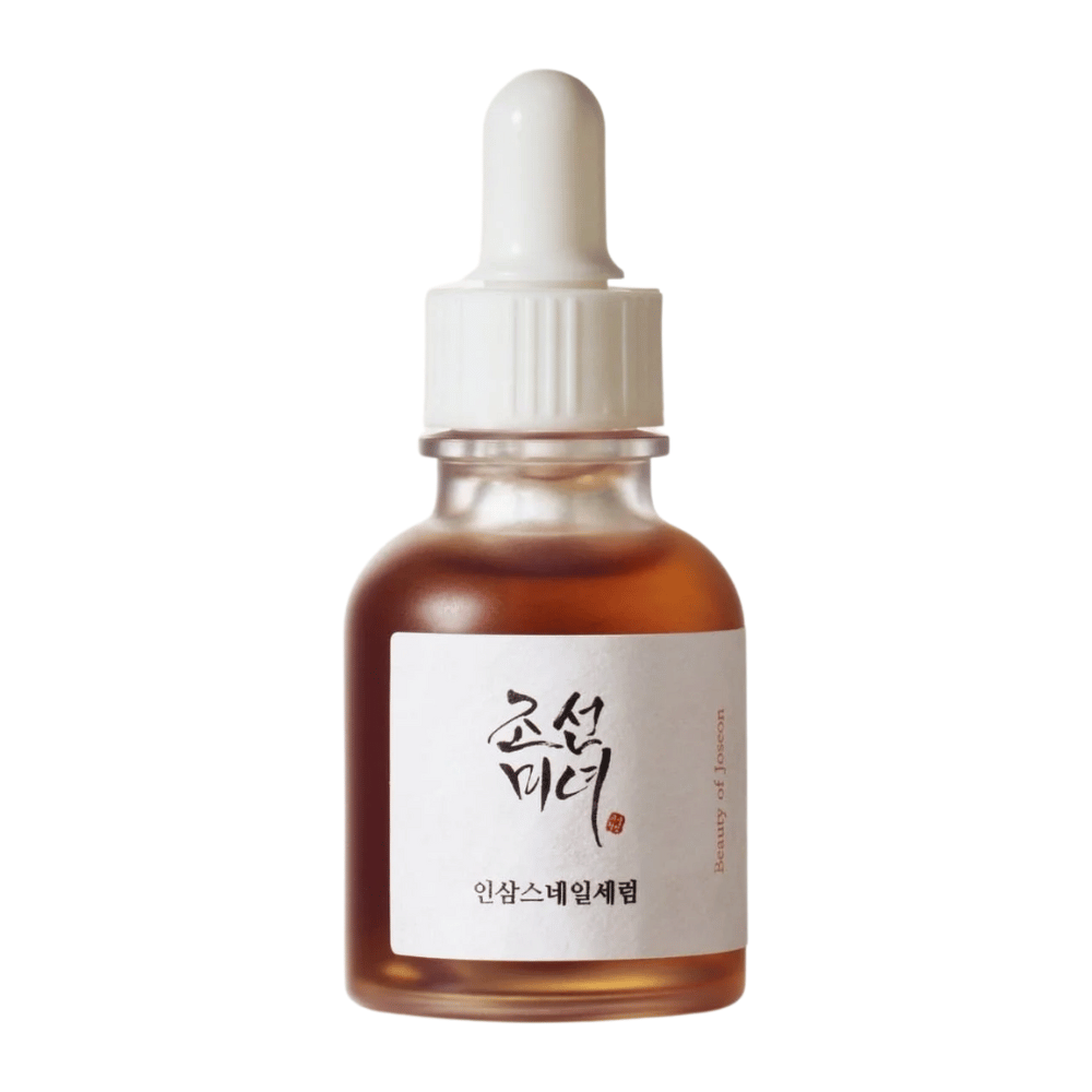 Beauty of Joseon Revive Serum Ginseng + Snail Mucin em frasco com conta-gotas – cuidado da pele coreano que fortalece a barreira da pele e reduz linhas finas.