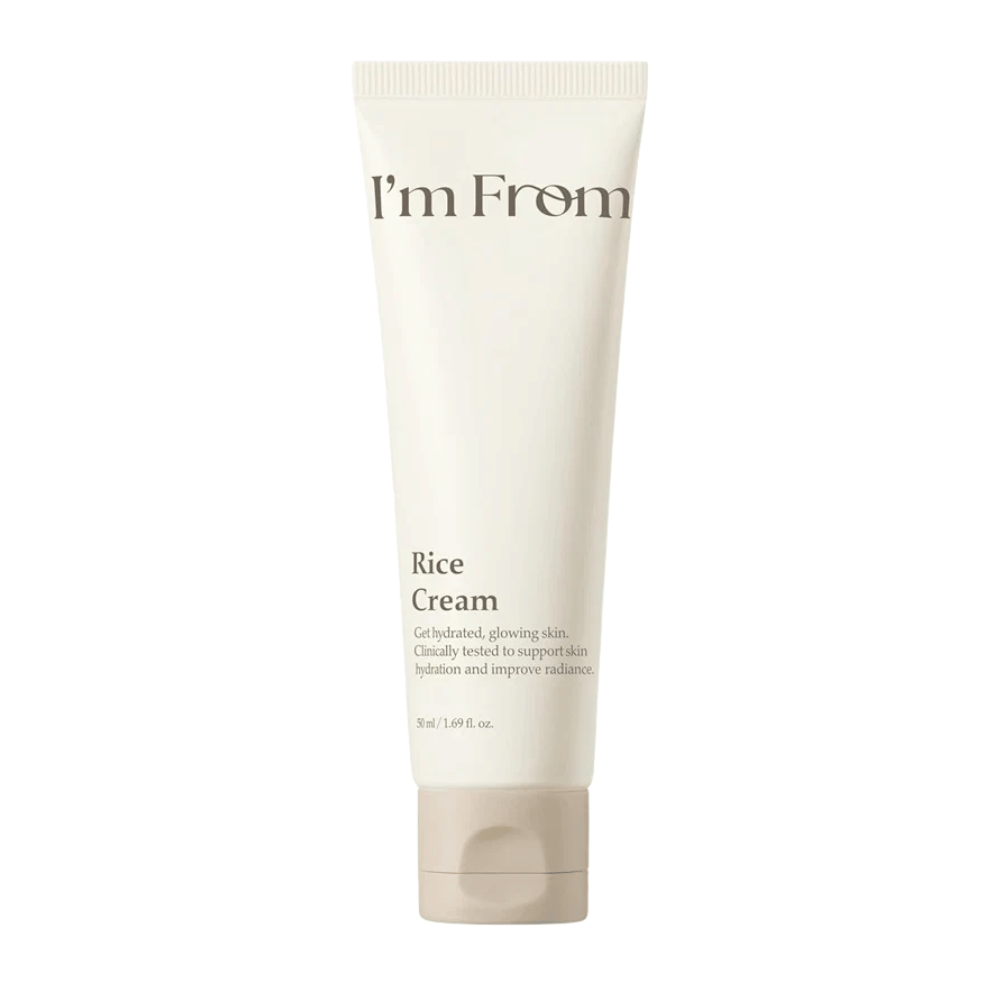 I'm From Rice Cream creme facial hidratante de 50 ml com extrato de arroz para luminosidade e uma barreira cutânea forte