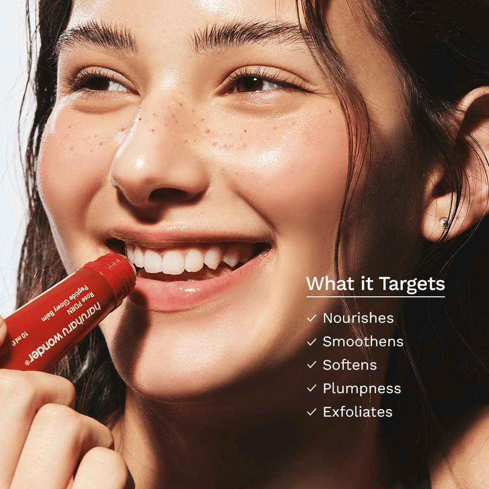 Haruharu Wonder Rose PDRN Peptide Glowy Balm – bálsamo labial nutritivo que hidrata, suaviza e proporciona uma sensação de maior volume