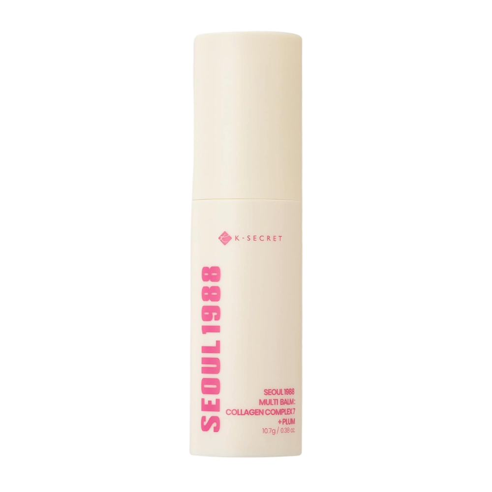 K-SECRET SEOUL 1988 Multi Balm Collagen Complex 7 + Plum 10,7 g – stick de bálsamo hidratante coreano para o rosto e zonas secas da pele.