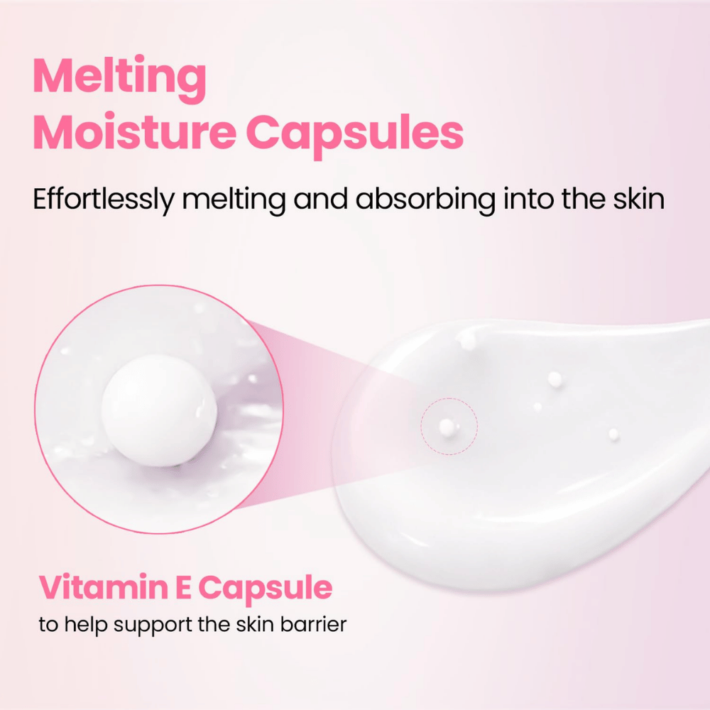 K-SECRET SEOUL 1988 Sleeping Mask – textura cremosa com cápsulas de hidratação fundentes e vitamina E que ajudam a reforçar a barreira cutânea.