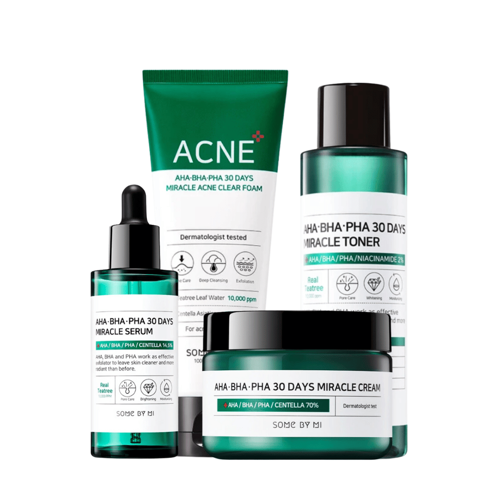 SOME BY MI Acne Treatment Starter Kit com ácido hialurônico.