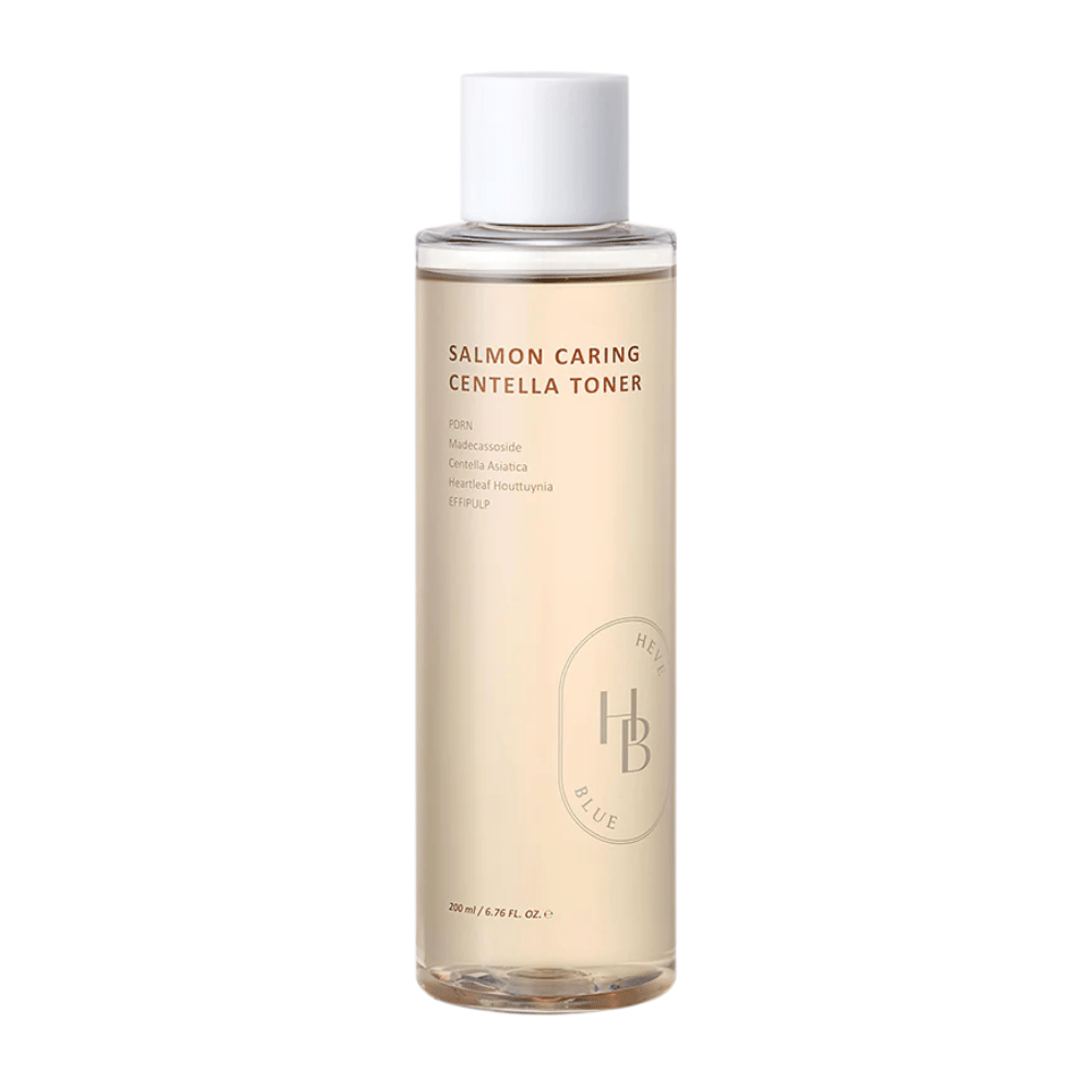 Salmon Caring Centella Toner imagem do produto – toner coreano com PDRN e centella que hidrata profundamente, fortalece a barreira da pele e prepara a pele para os cuidados subsequentes.