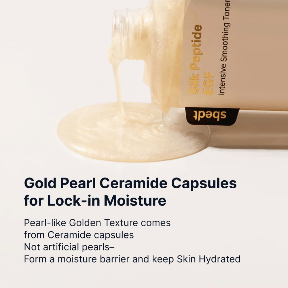 SUNGBOON EDITOR Silk Peptide EGF Intensive Smoothing Toner – tónico hidratante com cápsulas de ceramida