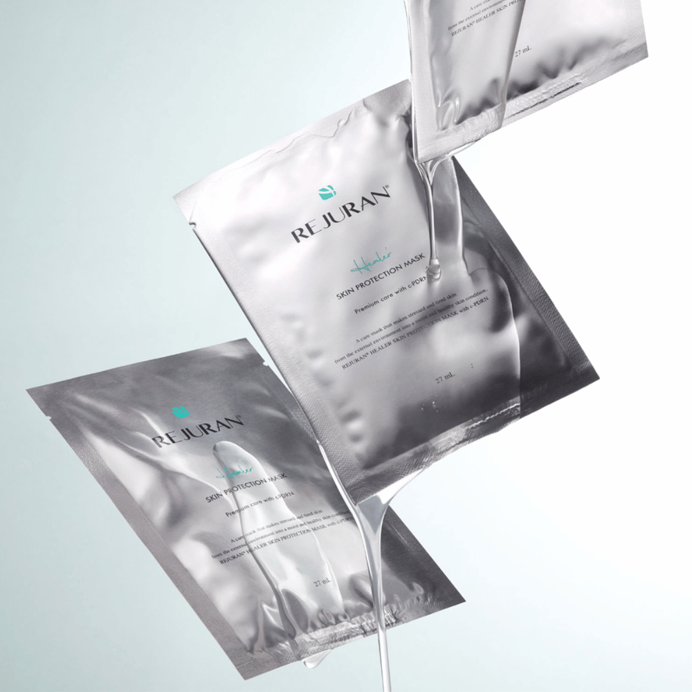 REJURAN Skin Protection Mask – máscaras faciais coreanas em folha com c-PDRN e sérum hidratante.