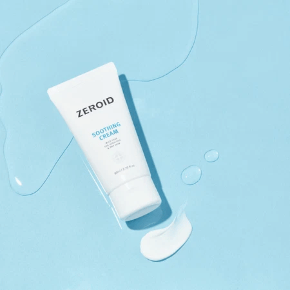 ZEROID Soothing Cream com fórmula calmante e hidratante para pele sensível e seca