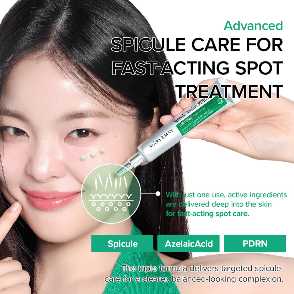 Mary&May Spicule Azelaic PDRN Spot Cream – spot treatment com spicules, ácido azelaico e PDRN