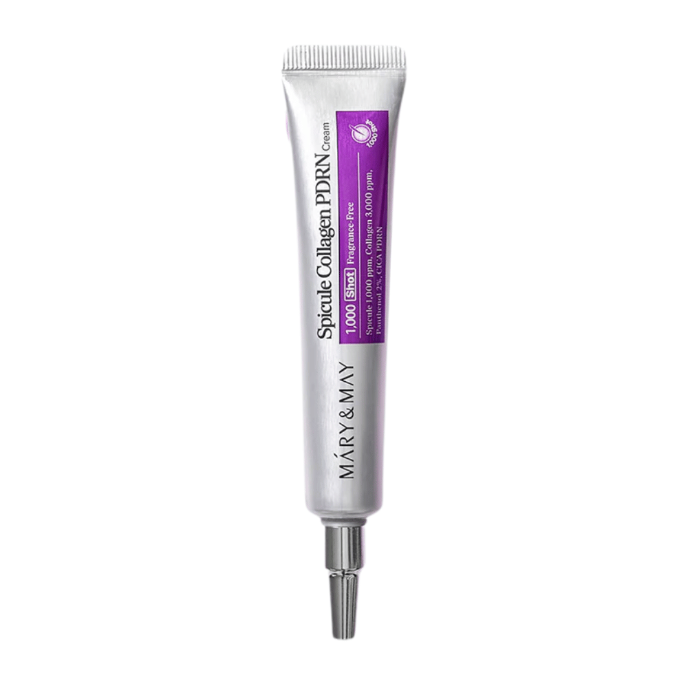 Mary & May Spicule Collagen PDRN Cream imagem do produto isolada, creme facial coreano para elasticidade da pele, recuperação e estrutura melhorada da pele.