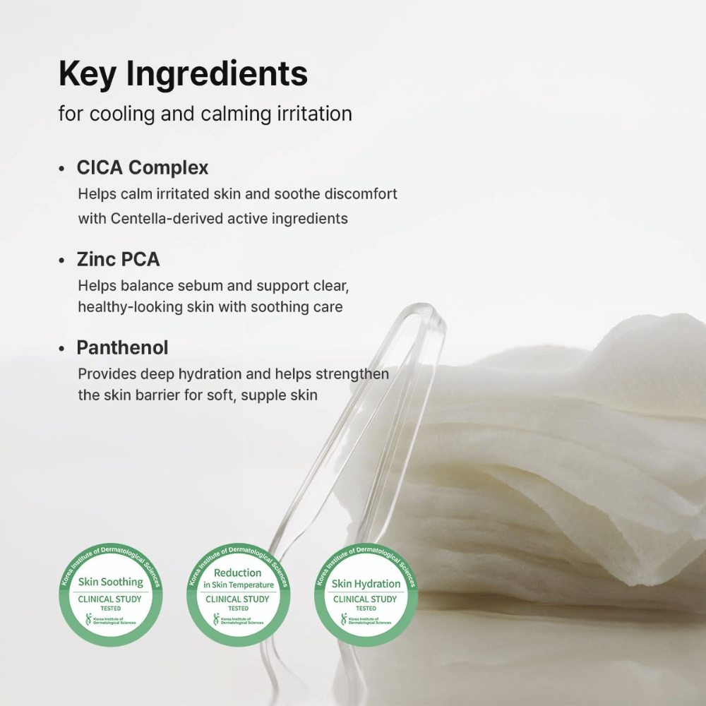 Imagem – ingredientes (EEAT + SEO)
Dr. Althea Stretchfit Calming Pad com CICA Complex, Zinc PCA e Pantenol que acalmam a pele, equilibram o sebo e reforçam a barreira cutânea.