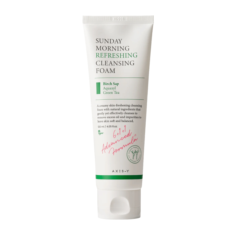AXIS-Y Sunday Morning Refreshing Cleansing Foam imagem do produto de 120 ml sobre fundo branco