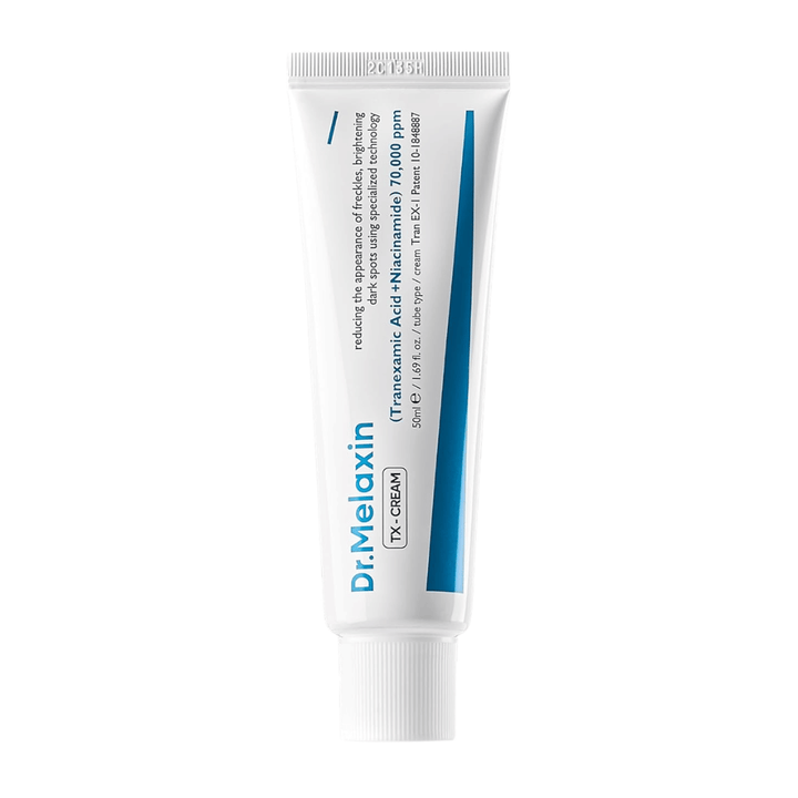 Dr.Melaxin TX Cream creme facial com alta concentração de ingredientes ativos que melhoram a luminosidade da pele e combatem a pigmentação