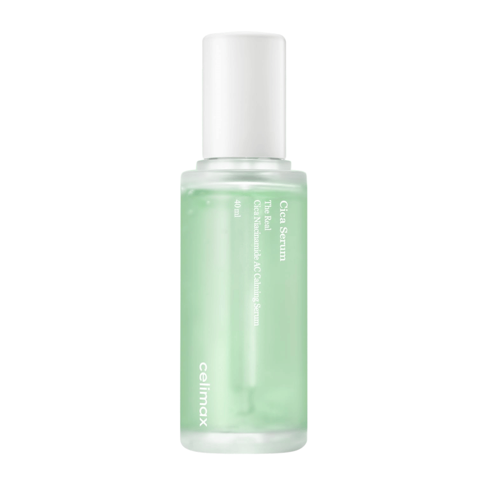 Celimax The Real Cica Niacinamide AC Calming Serum imagem do produto de 40 ml sobre fundo branco