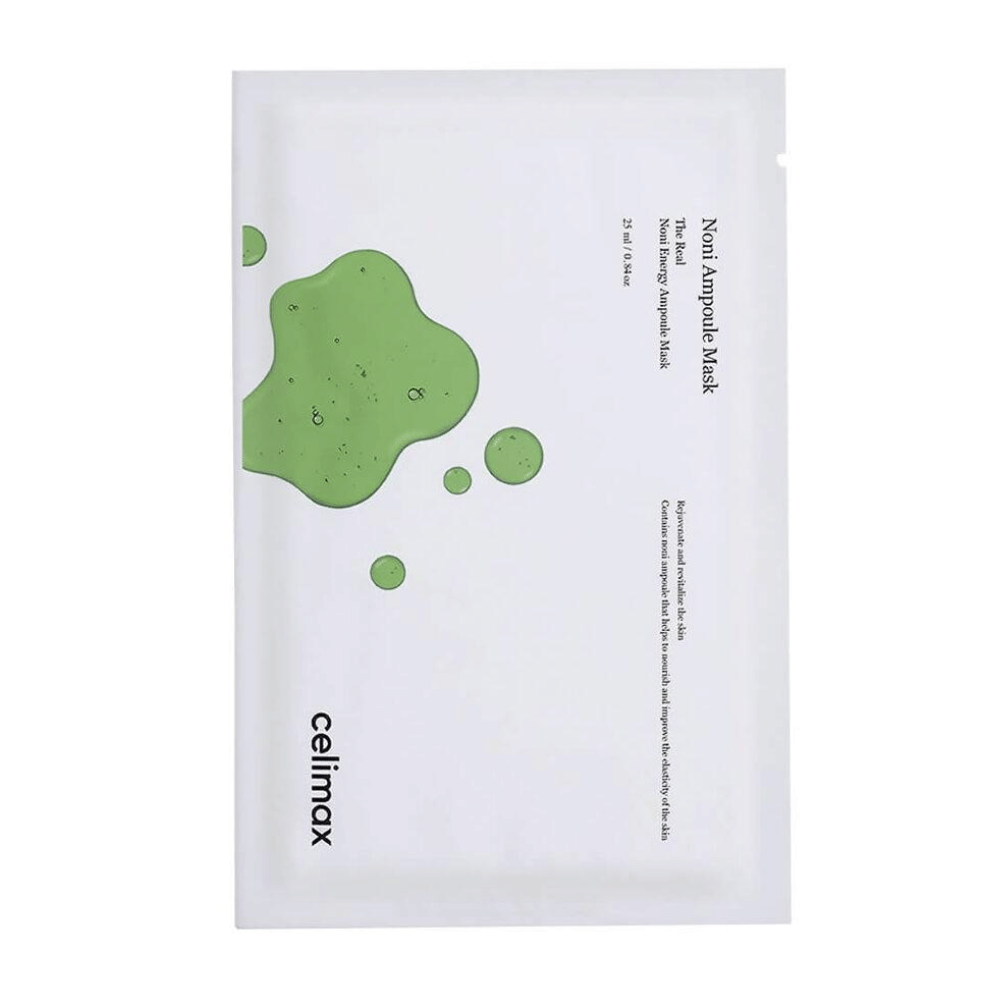 The Real Noni Ampoule Mask de Celimax é uma máscara facial hidratante que ajuda a melhorar a elasticidade e a estrutura da pele. Enriquecida com extrato de noni, esta máscara fornece nutrição intensa e dá à pele um brilho fresco. Perfeita para um tratamento de cuidados da pele refrescante e calmante!