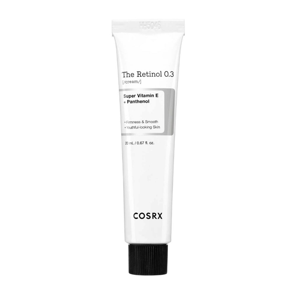 COSRX The Retinol 0.3 Cream contém 0,3% de retinol puro, o que melhora a firmeza da pele e reduz a visibilidade das linhas finas. Enriquecido com super vitamina E e pantenol, proporciona uma pele macia e jovem. Uma solução perfeita para quem deseja combater os sinais de envelhecimento e hidratar a pele de forma eficaz.
