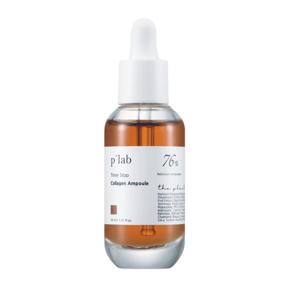 p’lab Time Stop Collagen Ampoule – Ampola anti-envelhecimento para uma pele mais firme e hidratada.

🍄 76% extrato de Hericium Erinaceum – Fortalece a elasticidade da pele e promove a produção de colágeno.
💧 Hidratação profunda – Nutre e melhora a textura da pele.
✨ Efeito anti-envelhecimento – Reduz linhas finas e proporciona um brilho juvenil.

Perfeito para uma pele mais firme e radiante!