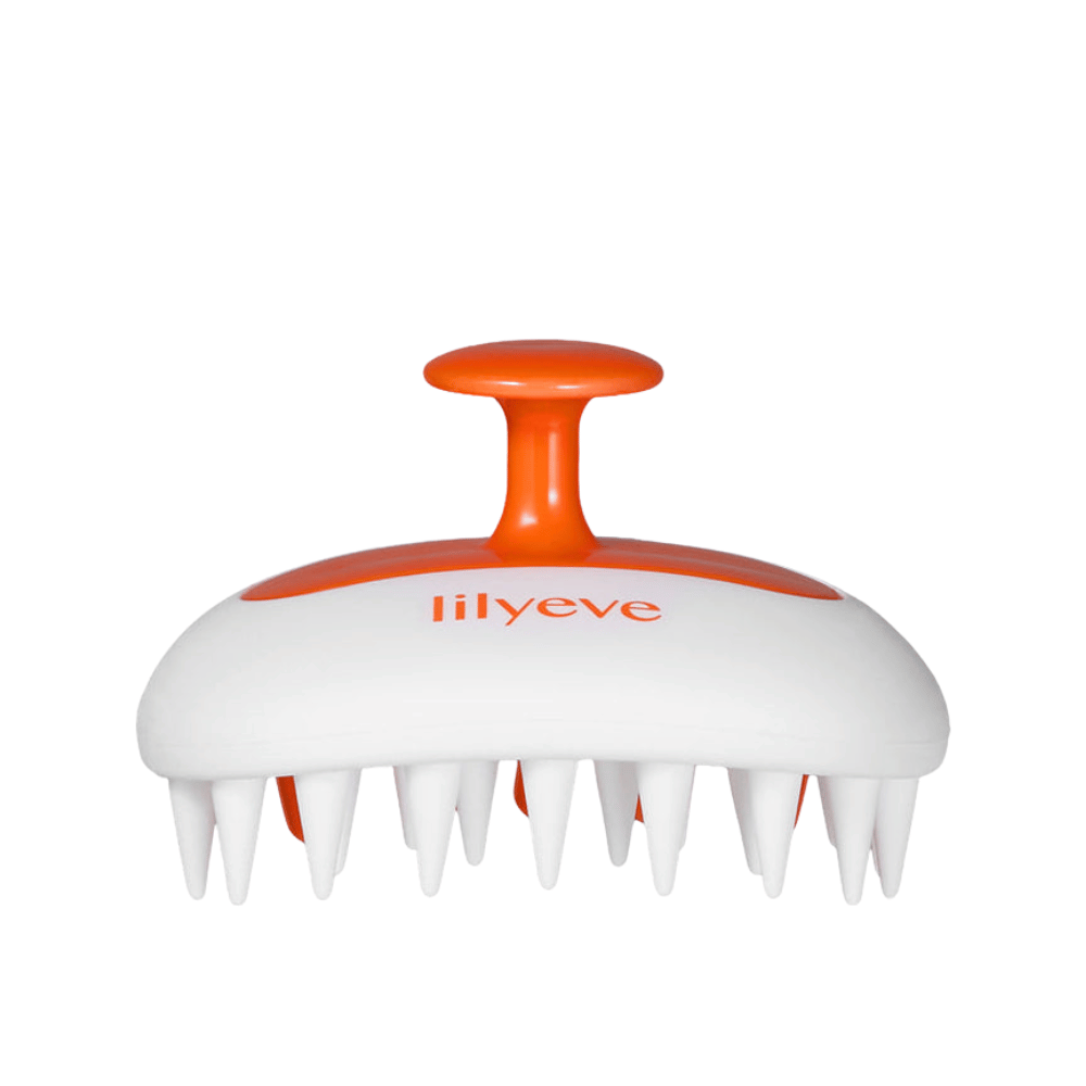 LILYEVE Two-Way Gua Sha Brush escova de couro cabeludo em silicone para limpeza, massagem e relaxamento