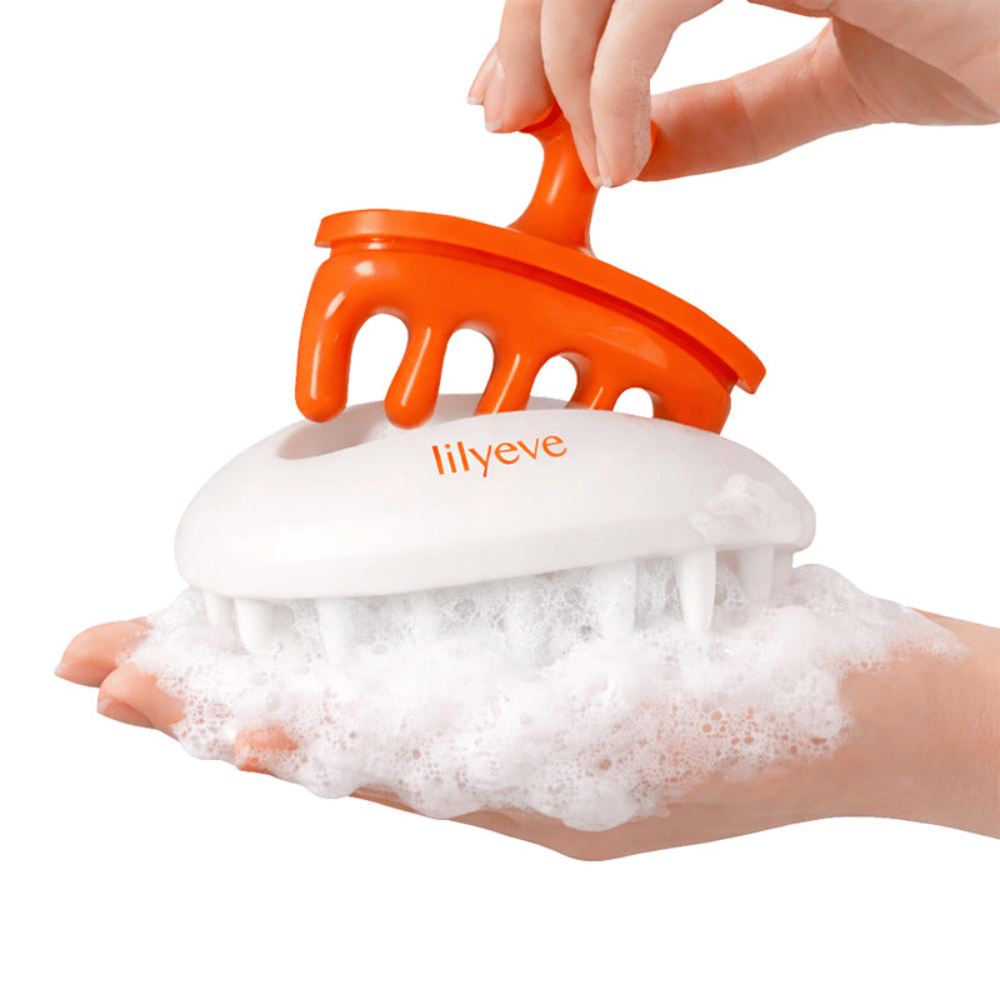 LILYEVE Two-Way Gua Sha Brush com função de massagem e gua sha para o cuidado do couro cabeludo