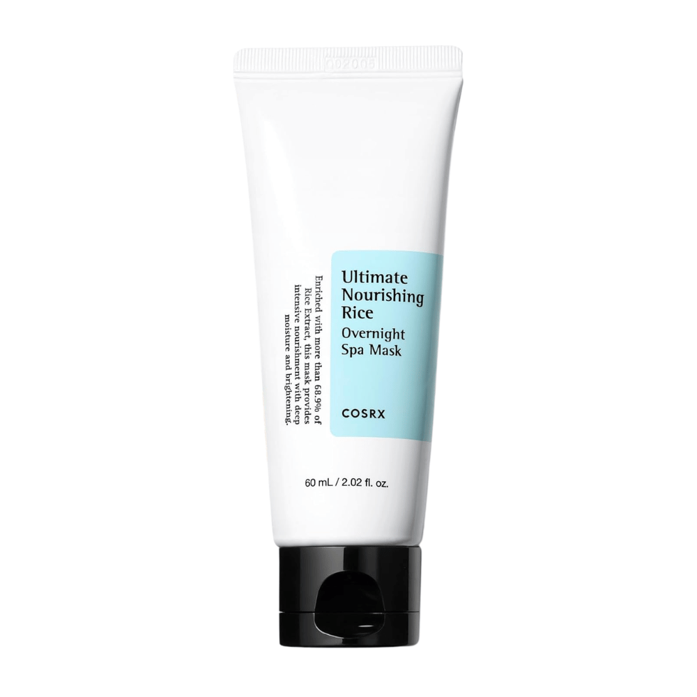 COSRX Ultimate Nourishing Rice Overnight Spa Mask 60 ml máscara de dormir com extrato de arroz para pele hidratada e clara