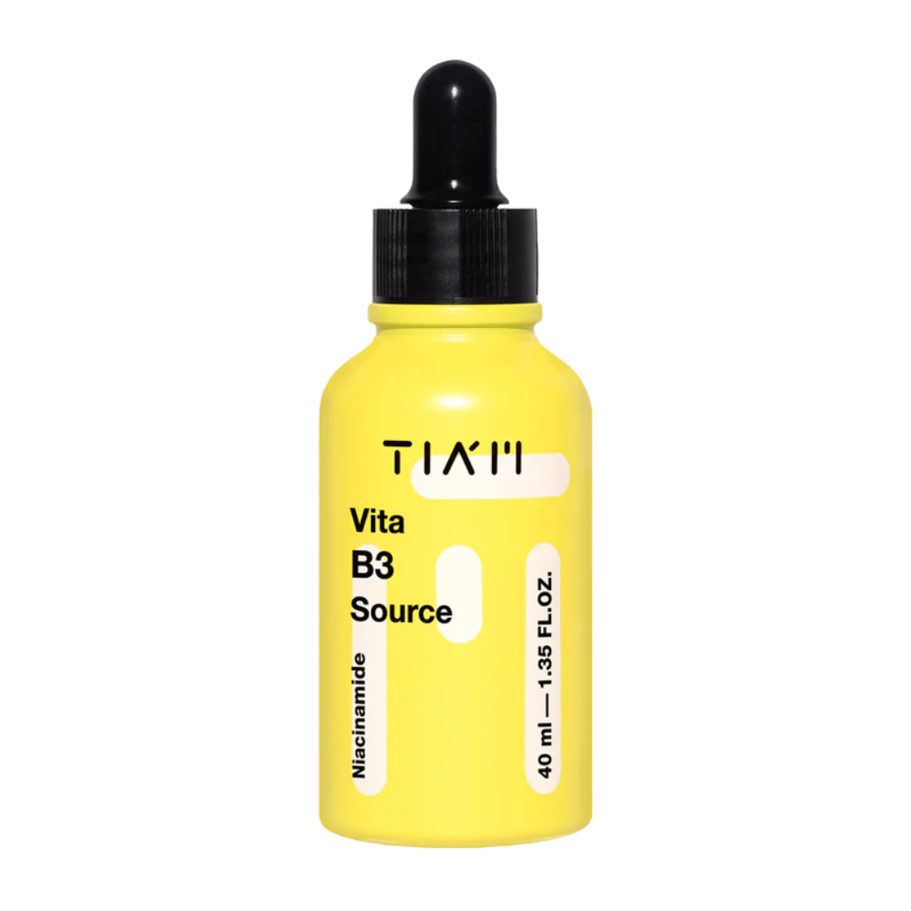 TIA'M Vita B3 Source – sérum coreano com niacinamida (vitamina B3) para um tom de pele mais uniforme e brilho melhorado.