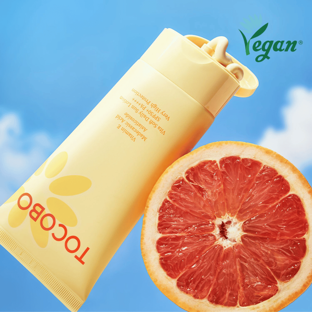 Tocobo protetor solar com toranja e vitamina E que protege contra os raios UV e dá luminosidade e hidratação à pele