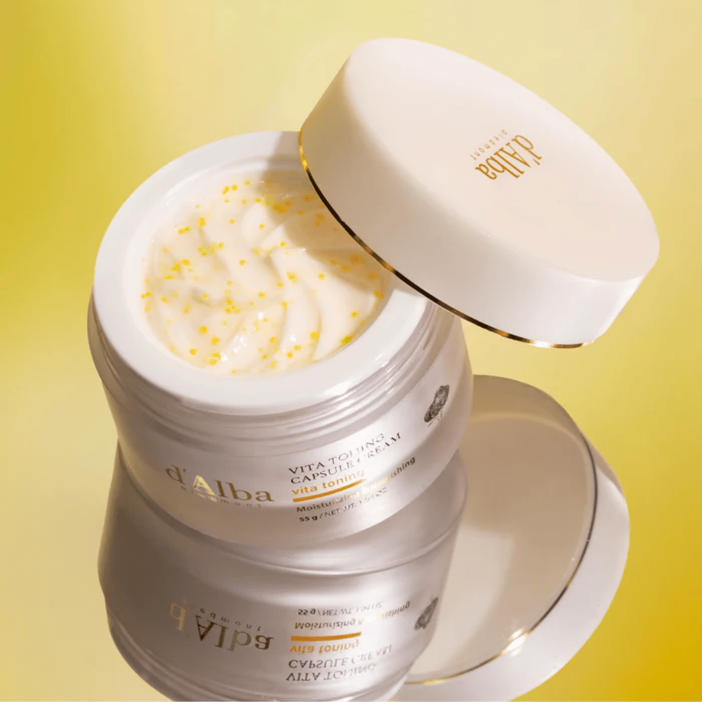 d’Alba Vita Toning Capsule Cream creme facial – creme hidratante com tecnologia de cápsulas que ajuda a nutrir e uniformizar a textura da pele.