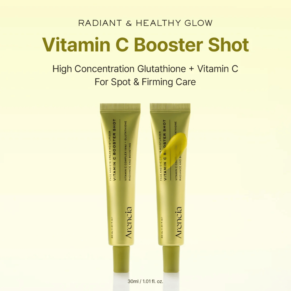 Arencia Vitamin C Booster Shot brilho radiante – sérum de vitamina C com glutationa que proporciona brilho, tom de pele mais uniforme e pele mais firme