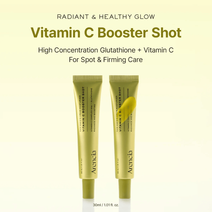 Arencia Vitamin C Booster Shot brilho radiante – sérum de vitamina C com glutationa que proporciona brilho, tom de pele mais uniforme e pele mais firme