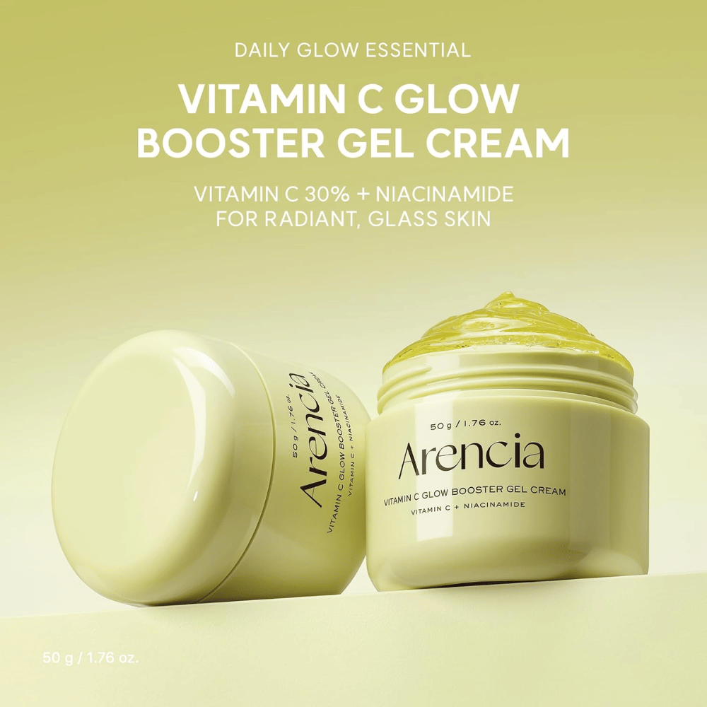 Arencia Vitamin C Glow Booster Gel Cream 50 g – gel-creme com vitamina C e niacinamida para uma pele radiante