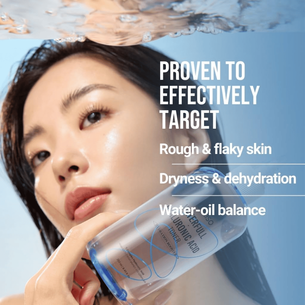 Jumiso Waterfull Hyaluronic Acid Toner 250 ml – tónico intensamente hidratante que combate a secura, pele descamada e níveis desequilibrados de umidade e óleo