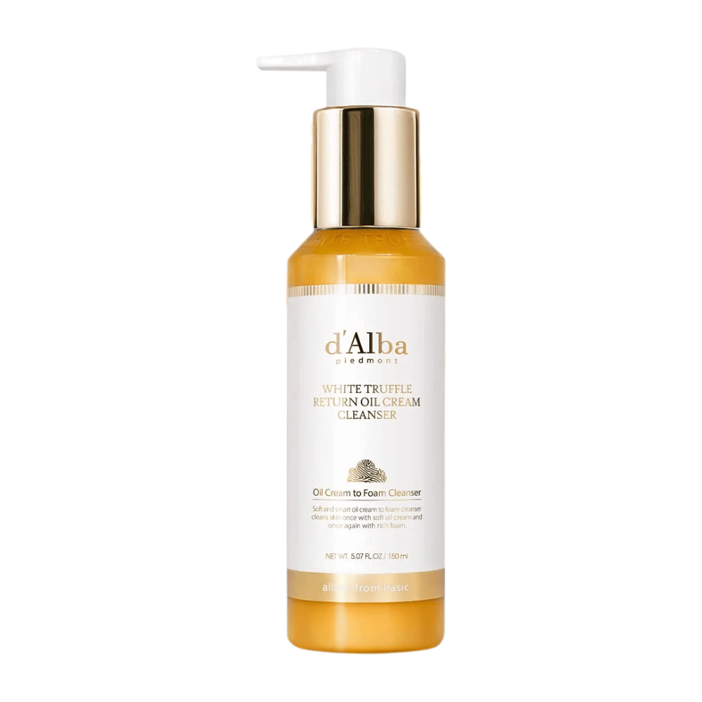 d'Alba White Truffle Return Oil Cream Cleanser é um creme de limpeza nutritivo e hidratante com extrato de trufa branca. A fórmula inovadora transforma-se de creme em espuma, proporcionando uma limpeza profunda enquanto mantém o equilíbrio natural de umidade da pele.