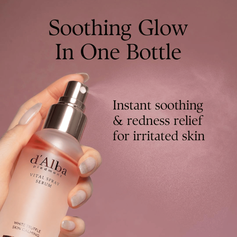 d'Alba White Truffle Vital Spray Serum – bruma facial hidratante que acalma a pele irritada e dá luminosidade