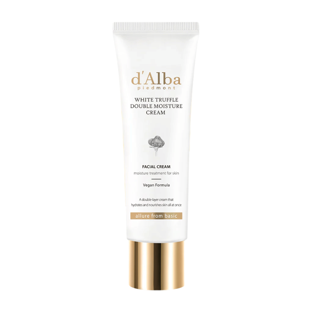 d'Alba White Truffle Double Moisture Cream é um creme facial com fórmula vegana, especialmente desenvolvido para proporcionar hidratação profunda e nutrição à pele. A fórmula dupla oferece hidratação duradoura e apoia o equilíbrio natural da pele para uma pele radiante.