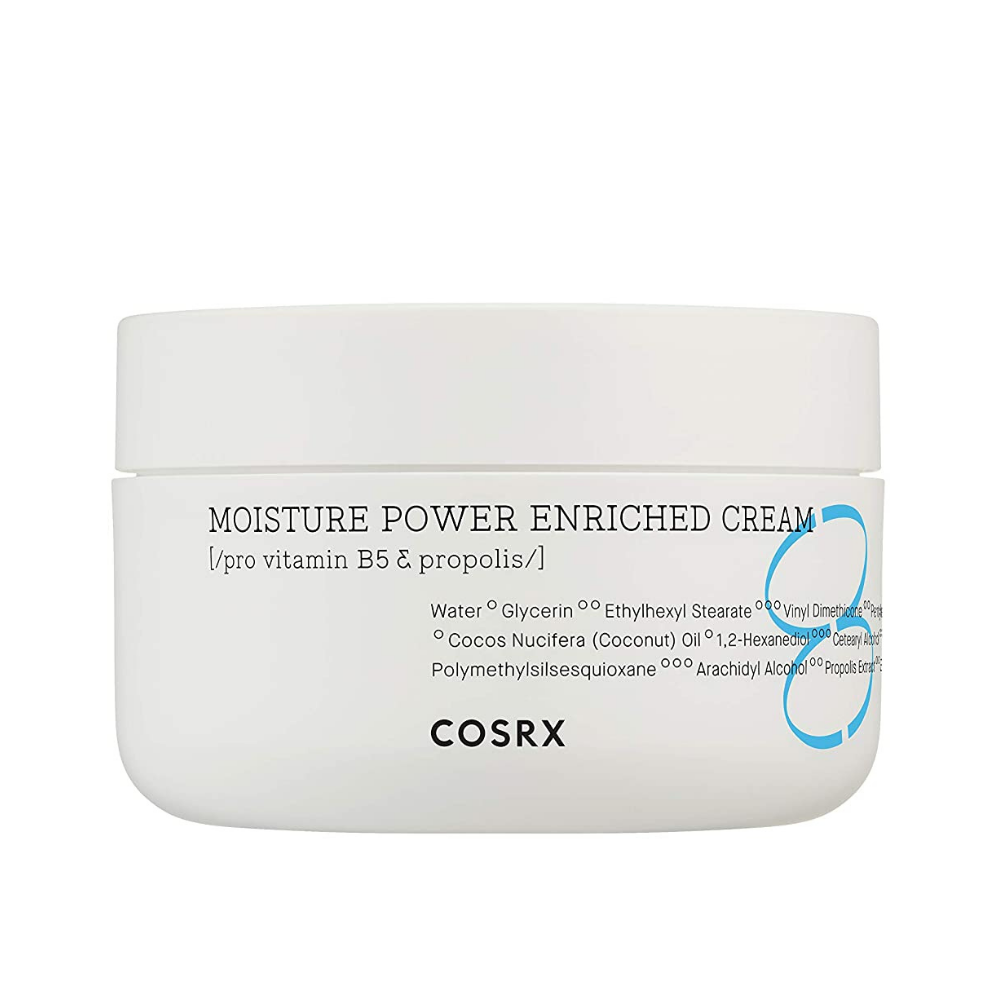 COSRX Moisture Power Enriched Cream 50ml para hidratação de pele seca.