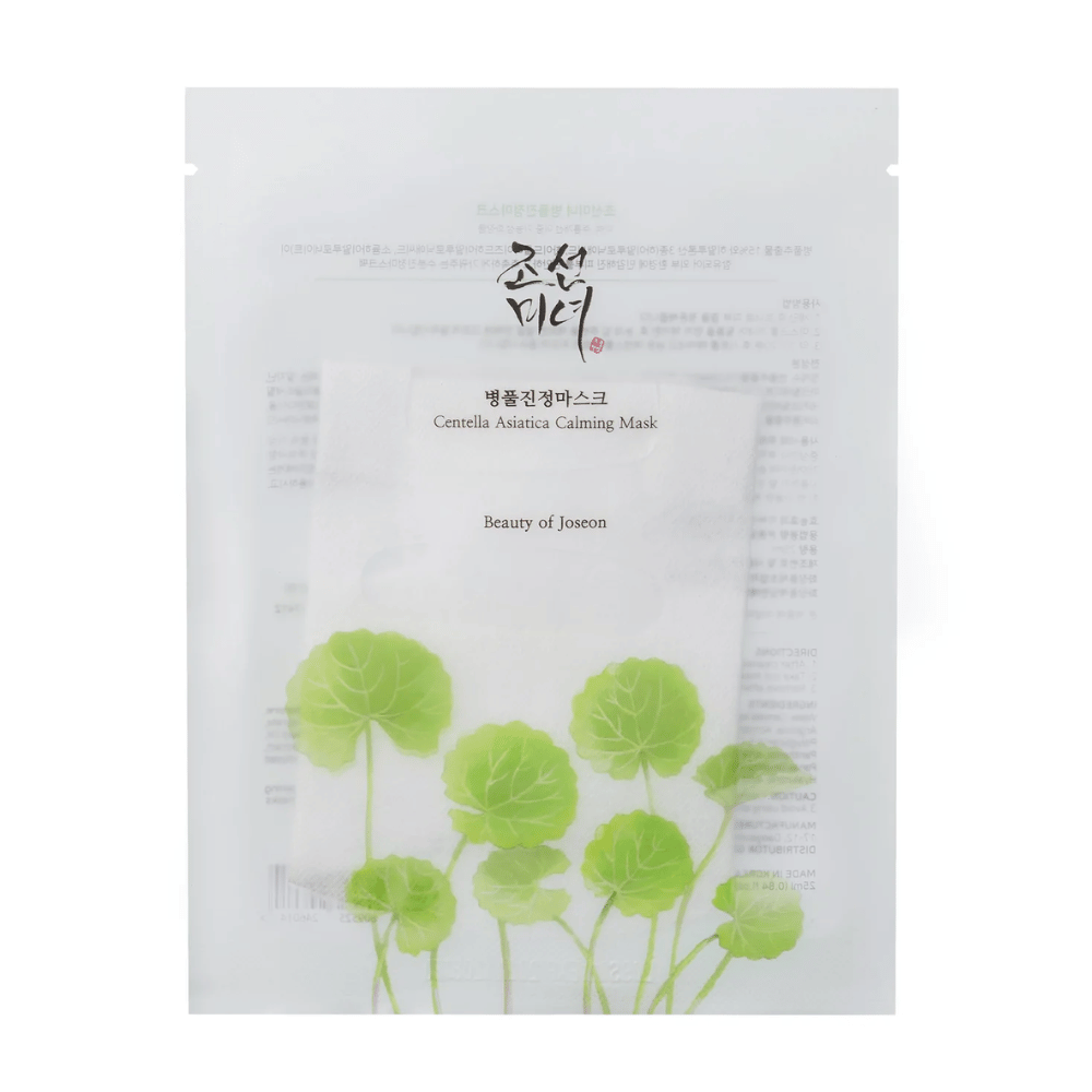 Uma Centella Asiatica Calming Mask 1 unid com folhas verdes da marca Beauty of Joseon.