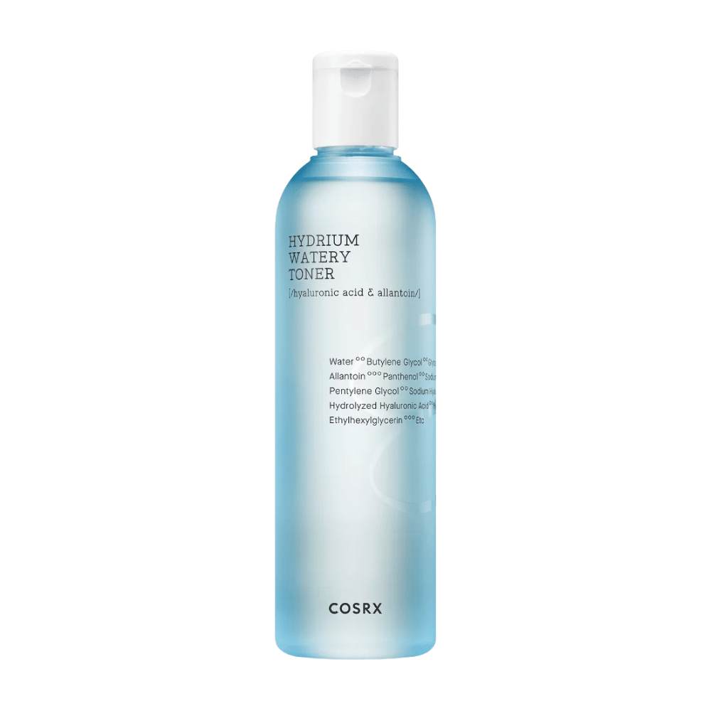 COSRX Hydrium Watery Toner 150ml com ácido hialurônico para cuidados com a pele hidratante.