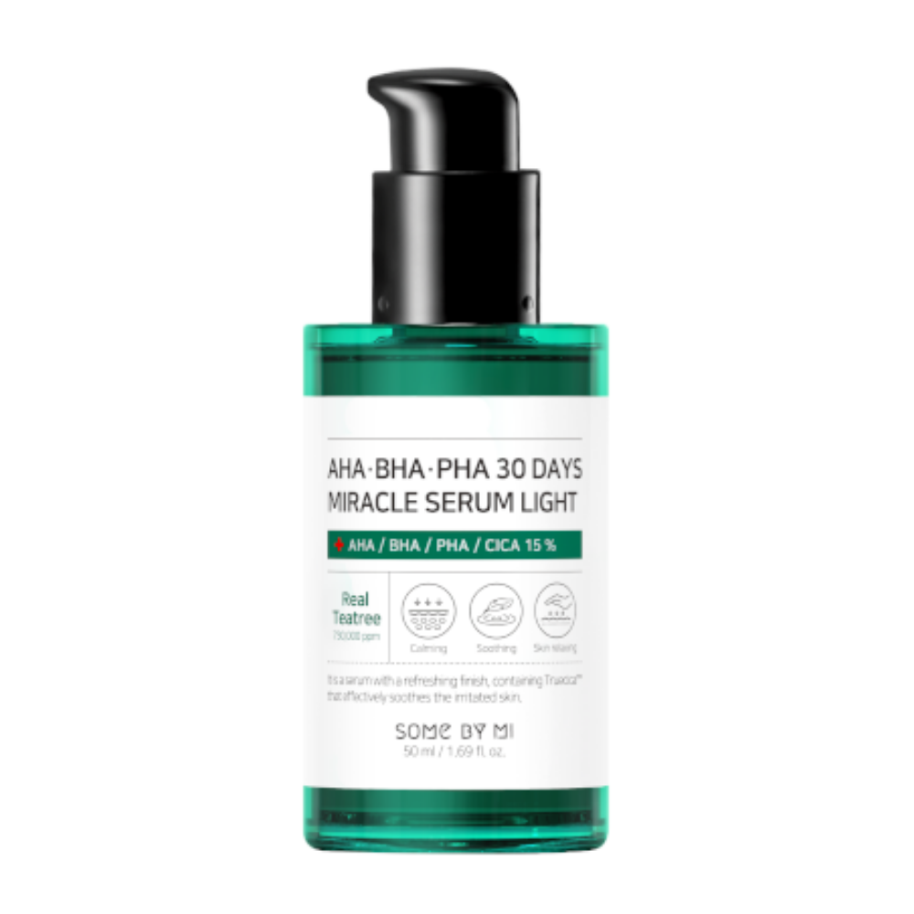 SOME BY MI AHA, BHA, PHA 30 Days Miracle Serum Light 50ml para acne e manchas de pigmentação.