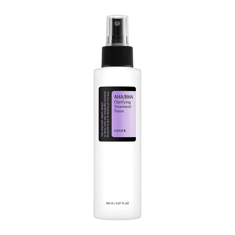 COSRX AHA/BHA Clarifying Treatment Toner 150ml esfolia e trata cravos de forma eficaz.